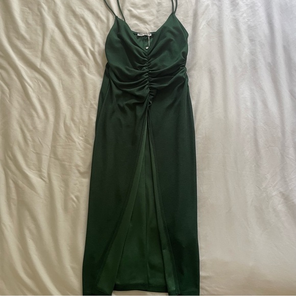 NWT Zara green chain trim cut out tunic - Picture 7 of 10